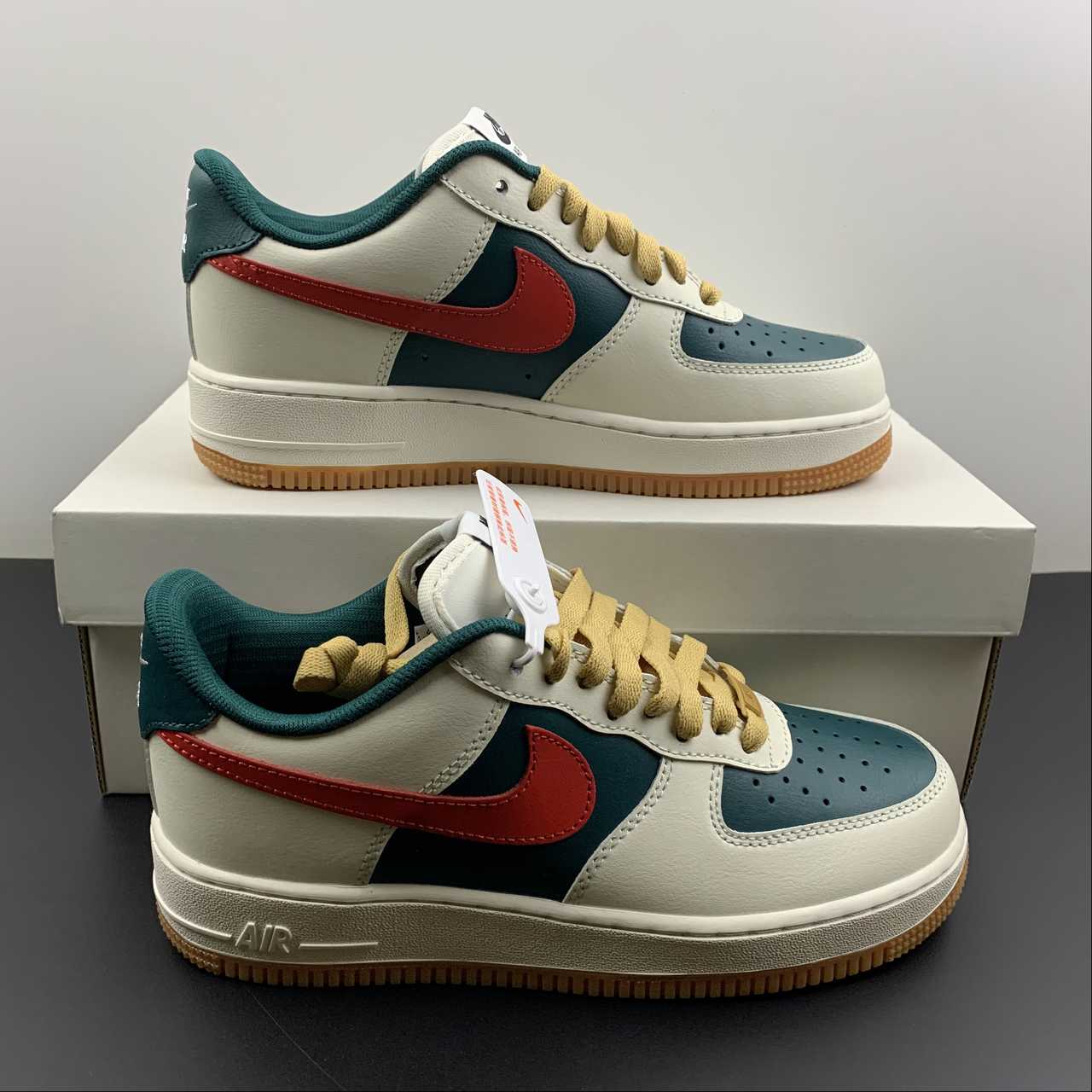 Nike-Air-Force-1-Low-Dark-Green-Sail-Red-For-Sale-8