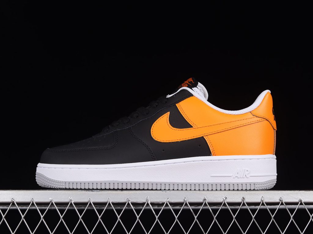 nike air force 1 orange and black
