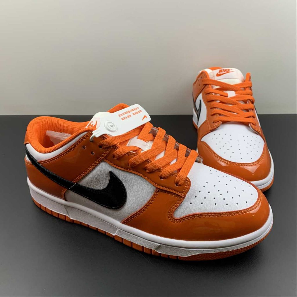 low orange and white dunks