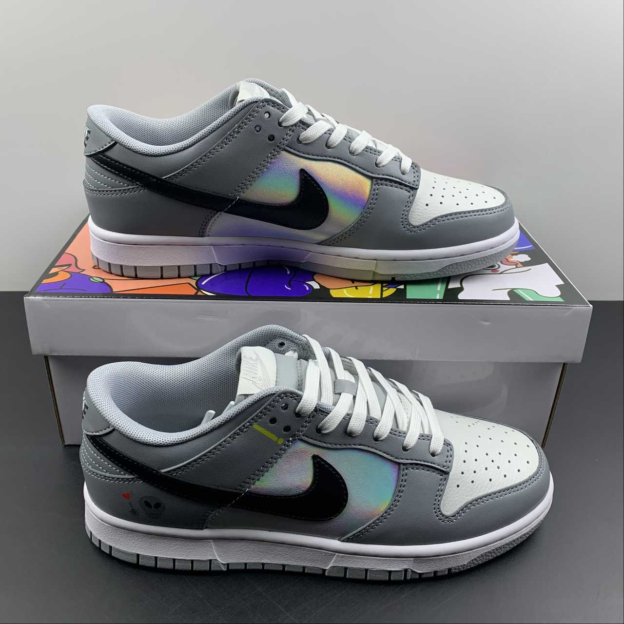 Custom-Nike-Dunk-Low-Black-Cool-Grey-For-Sale-8