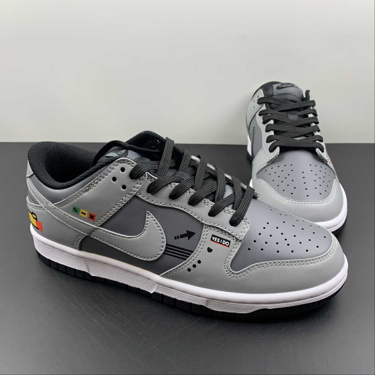 Custom-Nike-Dunk-Low-Black-Dark-Grey-For-Sale-4
