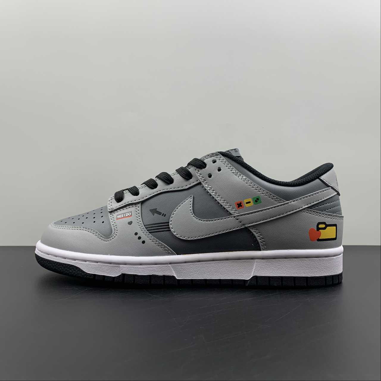 Custom-Nike-Dunk-Low-Black-Dark-Grey-For-Sale