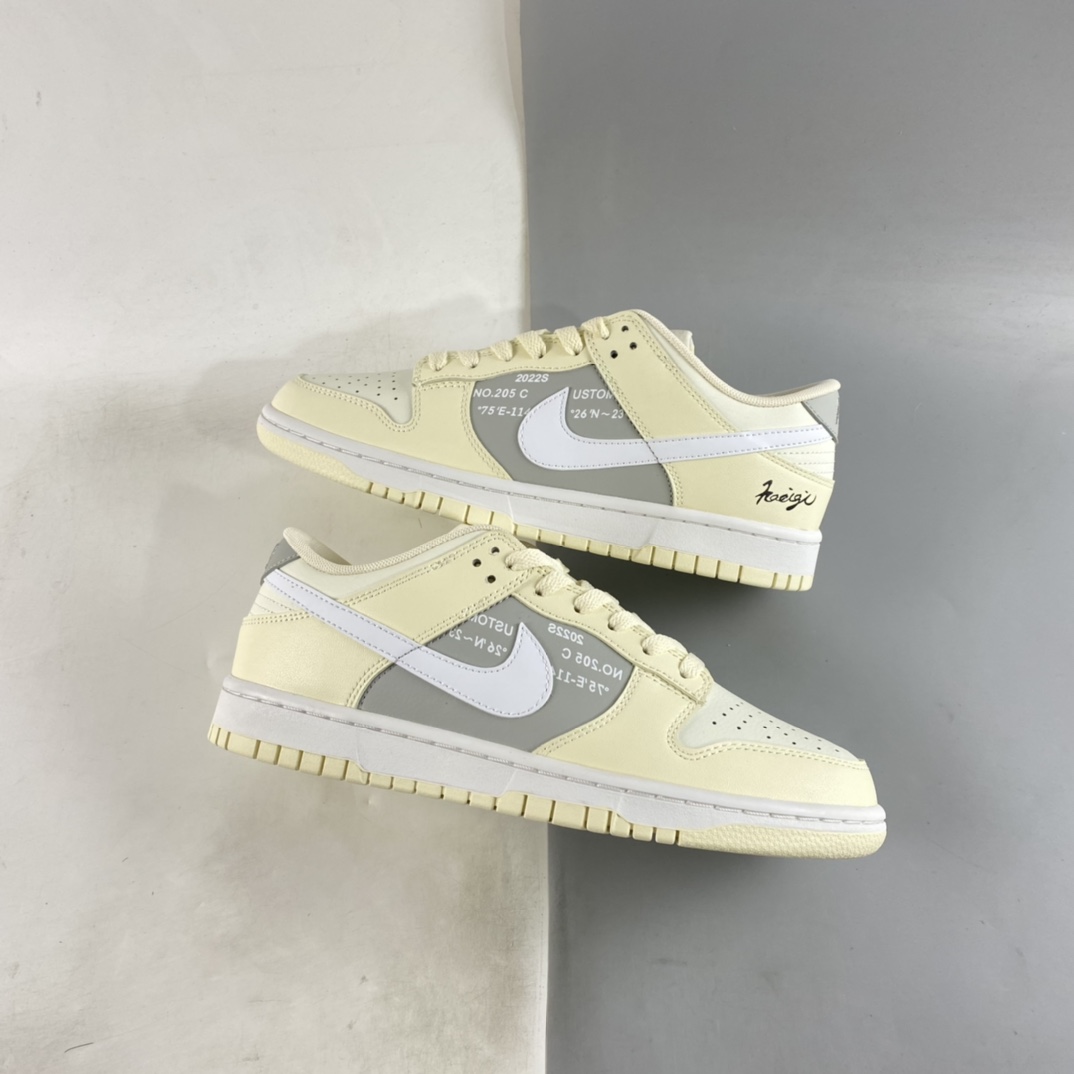 Custom-Nike-Dunk-Low-Coconut-Milk-Grey-For-Sale