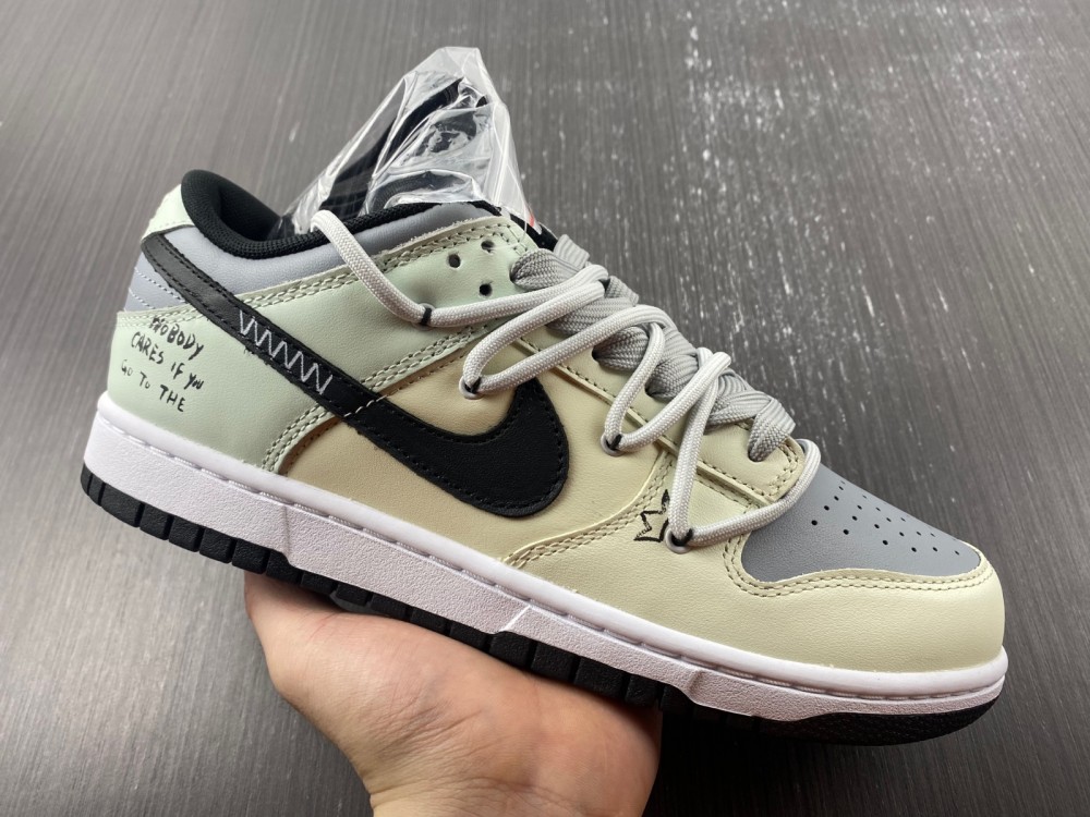 Custom-Nike-Dunk-Low-Cream-Grey-Black-For-Sale-1
