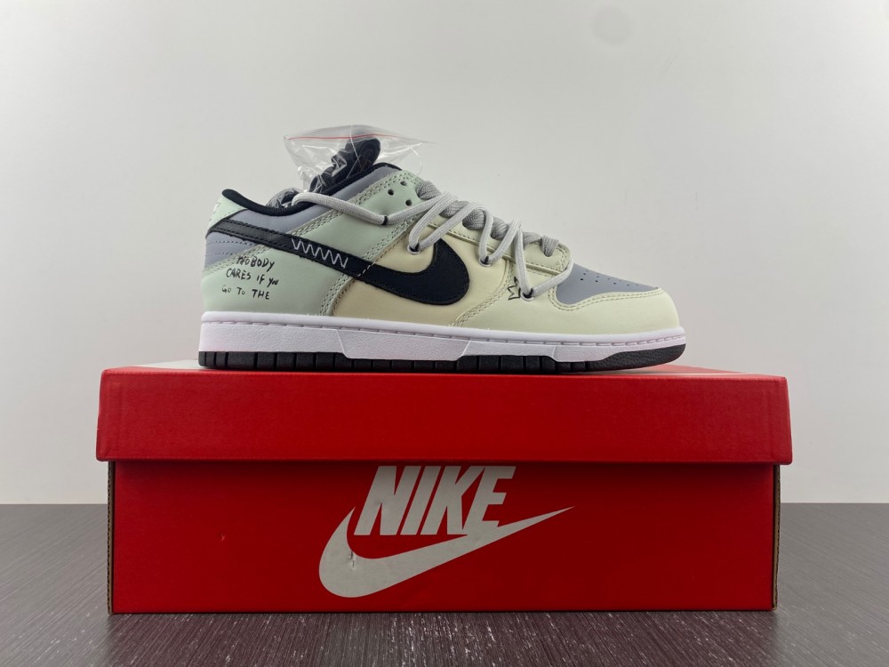 Custom-Nike-Dunk-Low-Cream-Grey-Black-For-Sale-6