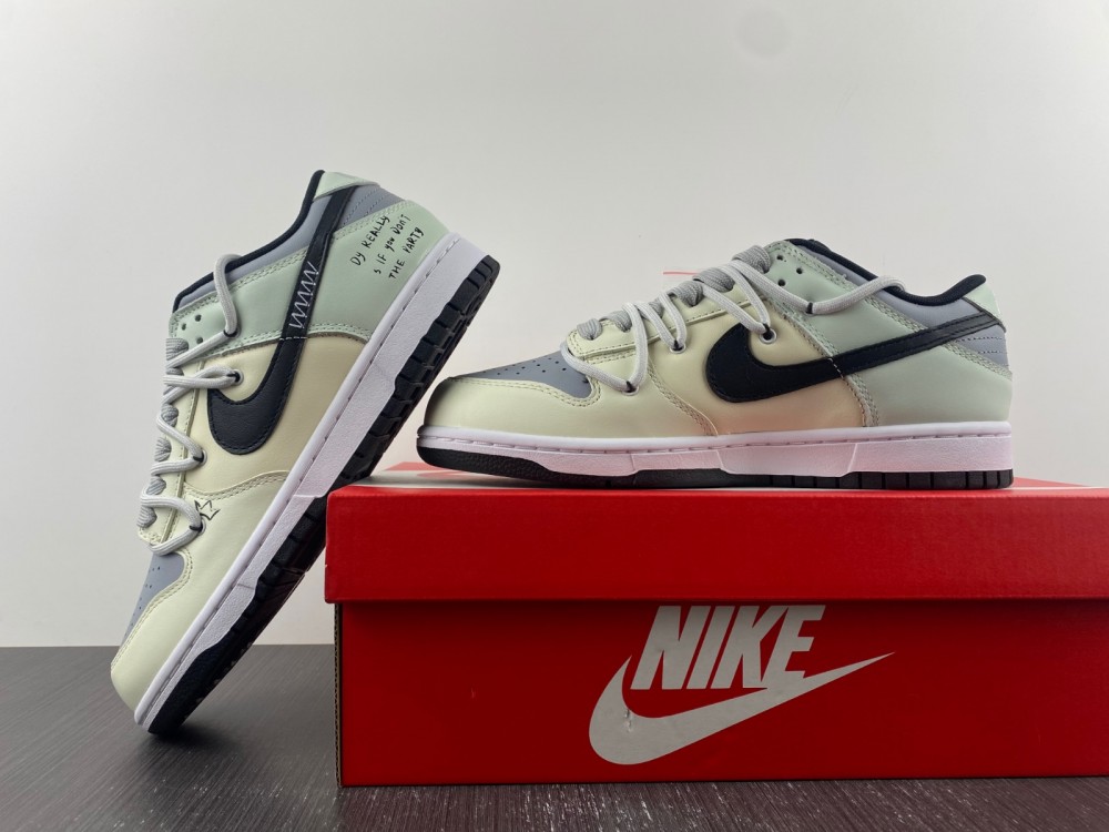 Custom-Nike-Dunk-Low-Cream-Grey-Black-For-Sale-7