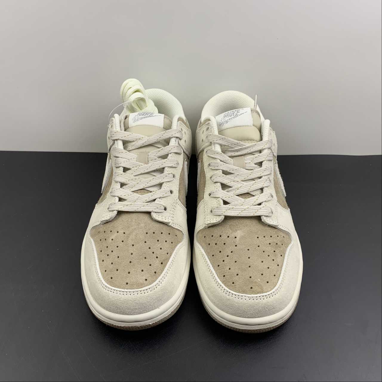 Custom-Nike-Dunk-Low-Grey-Brown-Suede-For-Sale-3