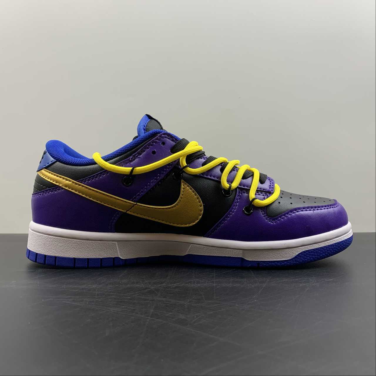 Custom-Nike-Dunk-Low-LA-Purple-Black-Gold-Blue-For-Sale-1