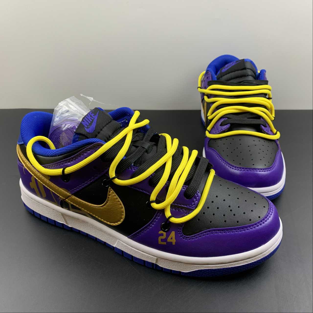 Custom-Nike-Dunk-Low-LA-Purple-Black-Gold-Blue-For-Sale-4