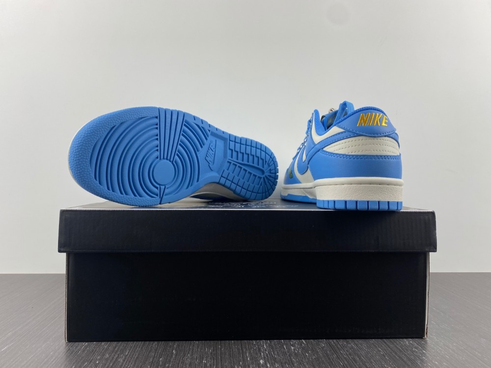 Custom-Nike-Dunk-Low-Sail-Coast-University-Gold-For-Sale-10
