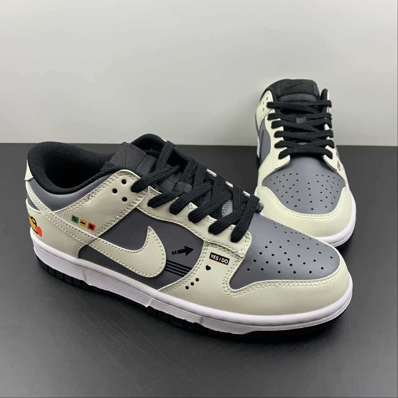 Custom-Nike-Dunk-Low-White-Black-For-Sale-4