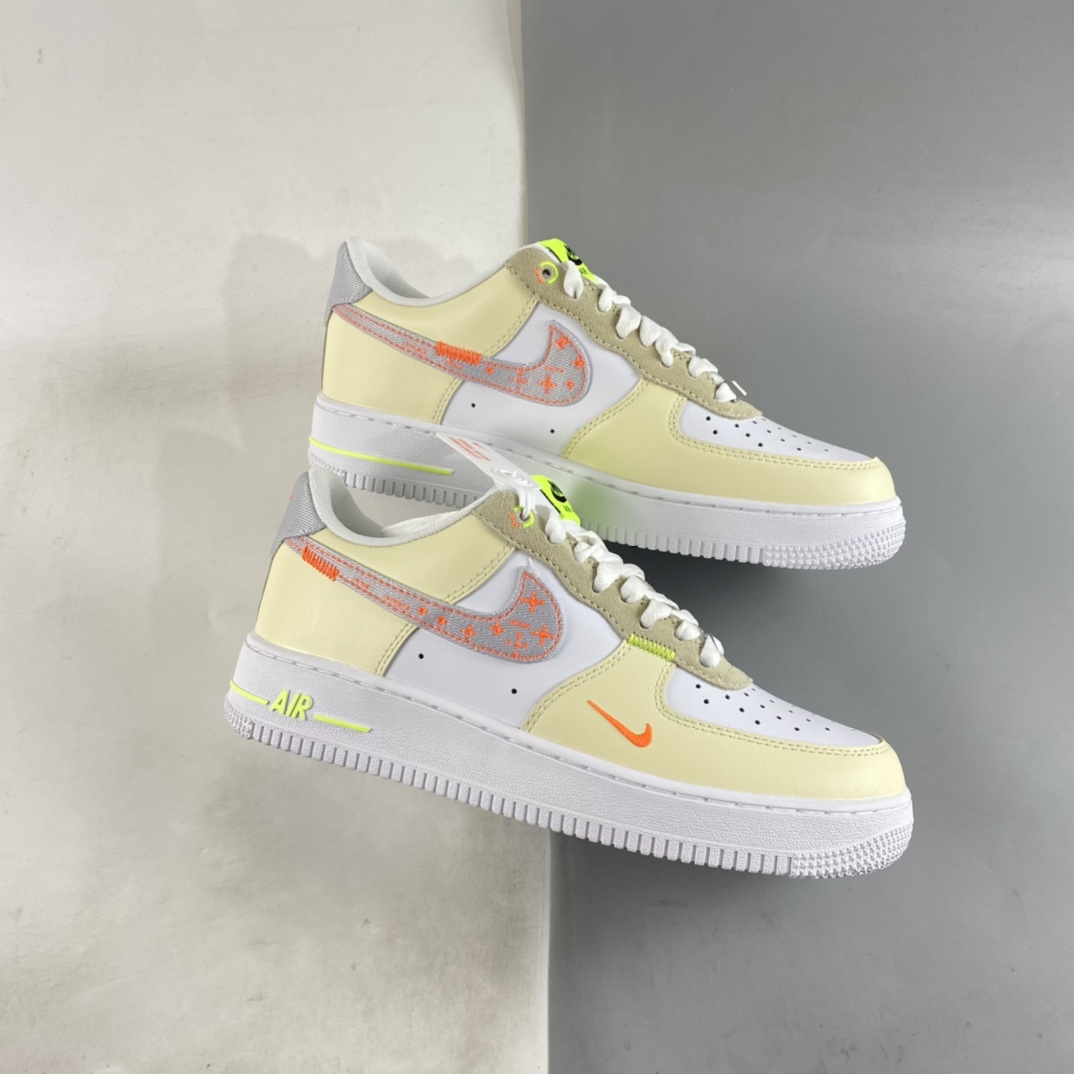 Nike-Air-Force-1-Low-Stitch-White-Tan-Neon-For-Sale-1