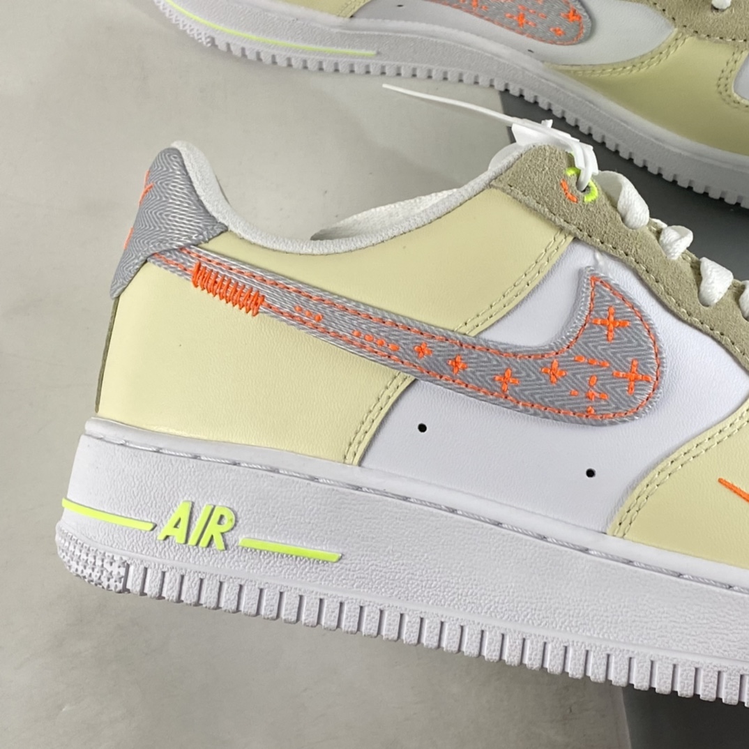 Nike-Air-Force-1-Low-Stitch-White-Tan-Neon-For-Sale-2