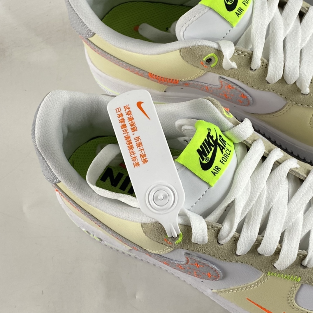 Nike-Air-Force-1-Low-Stitch-White-Tan-Neon-For-Sale-3