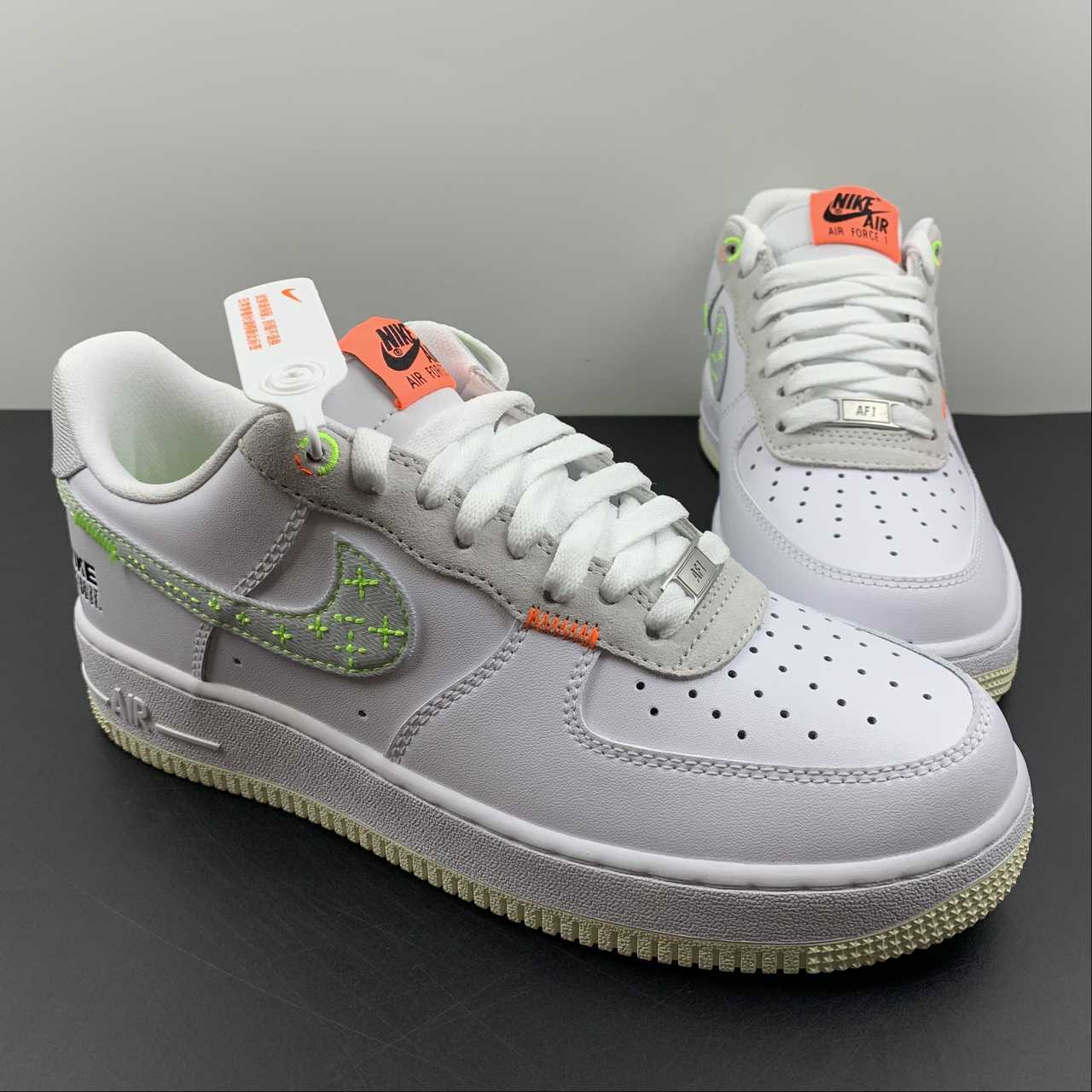 Nike-Air-Force-1-Low-White-Neon-Stitch-For-Sale-4