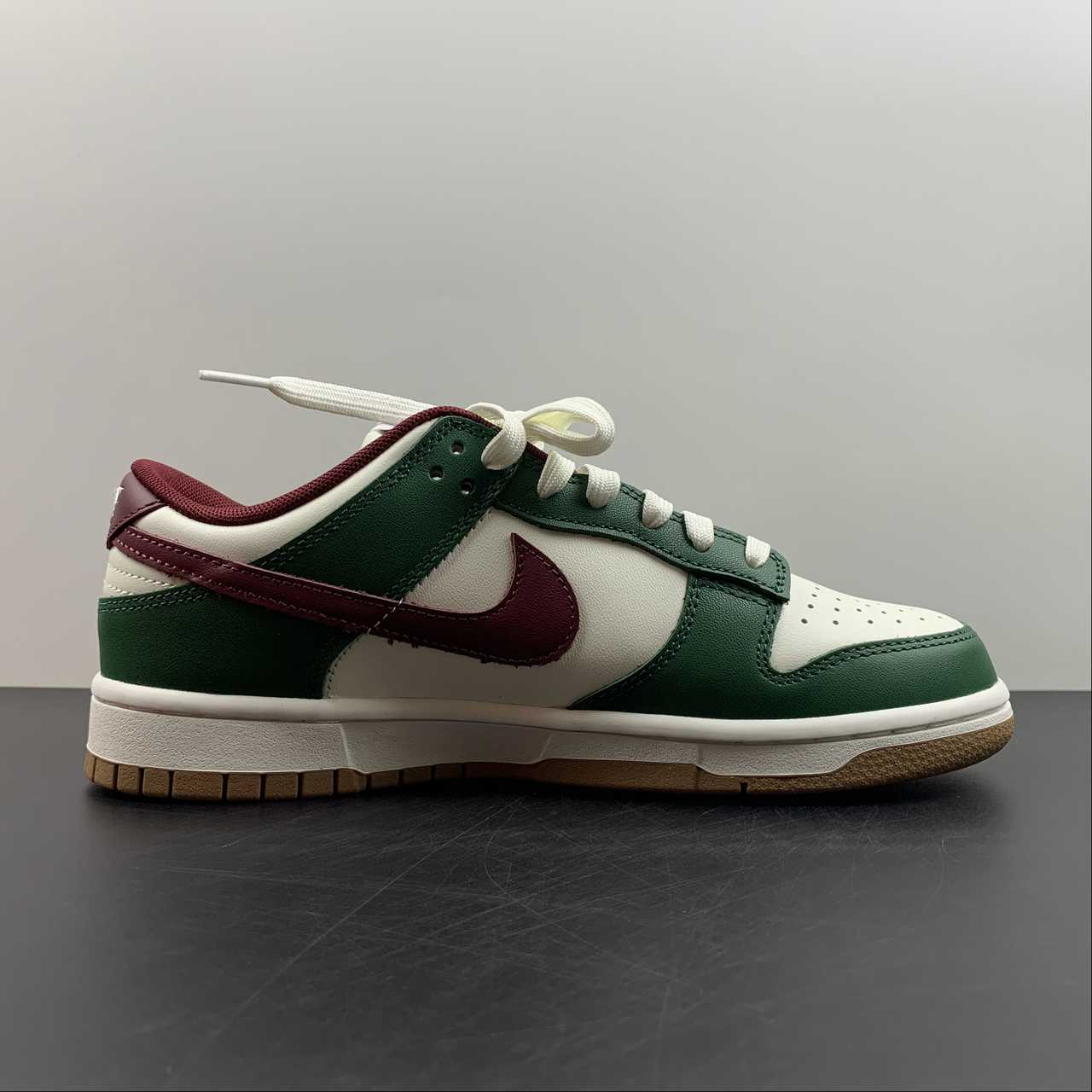 Nike-Dunk-Low-Gorge-Green-White-Team-Red-Gum-For-Sale-1