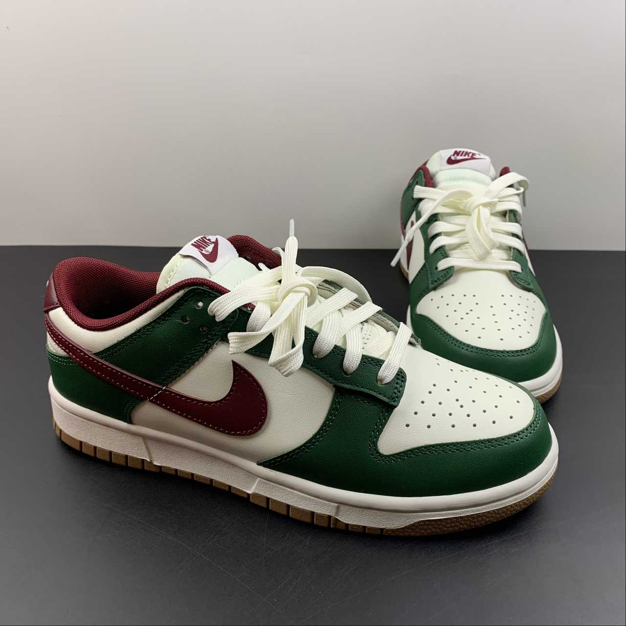 Nike-Dunk-Low-Gorge-Green-White-Team-Red-Gum-For-Sale-4