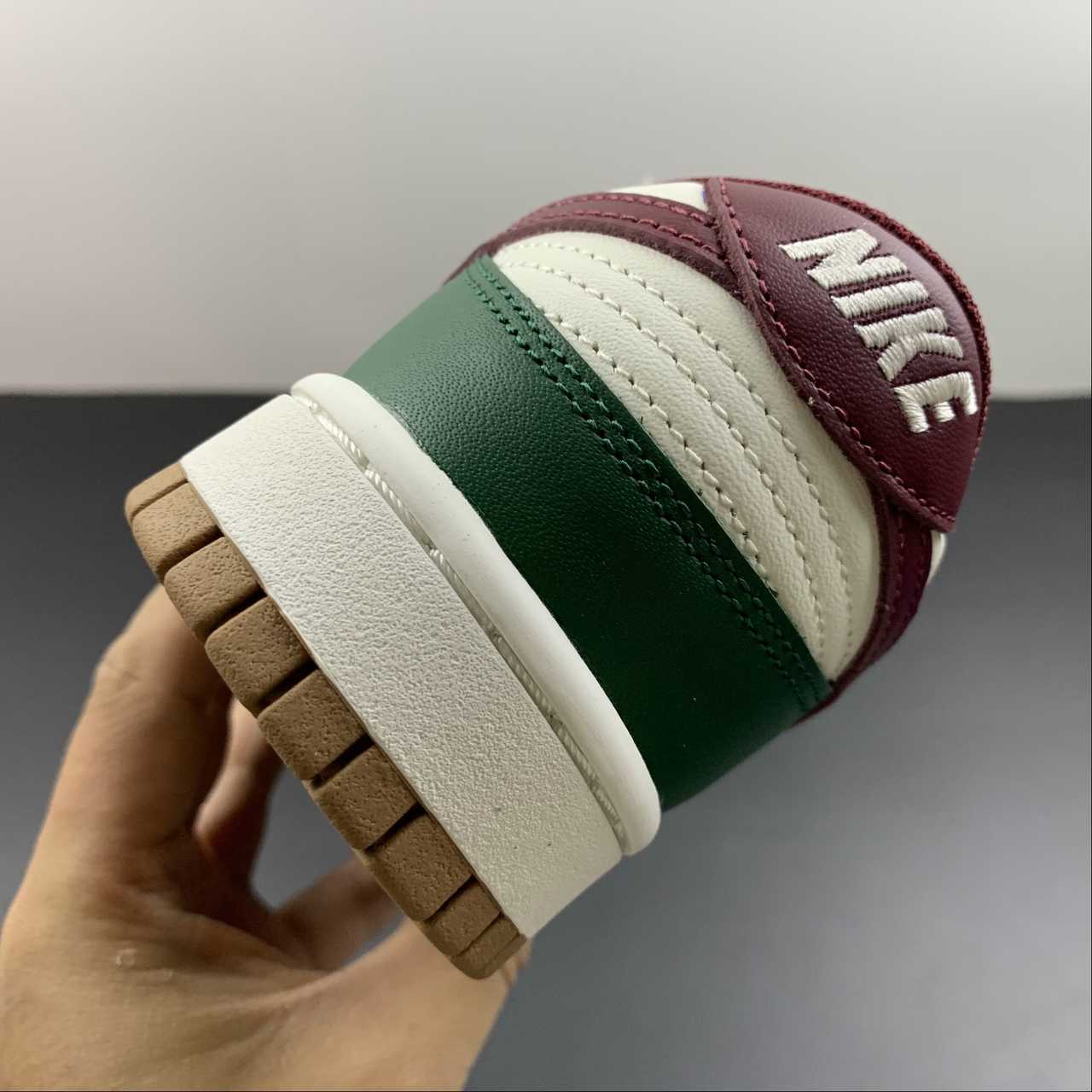 Nike-Dunk-Low-Gorge-Green-White-Team-Red-Gum-For-Sale-7