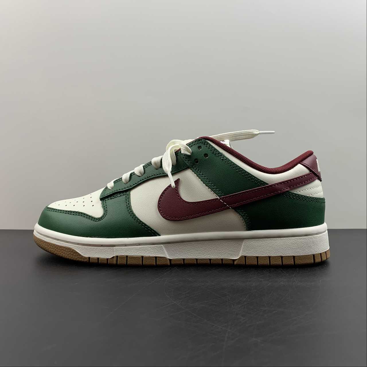 Nike-Dunk-Low-Gorge-Green-White-Team-Red-Gum-For-Sale