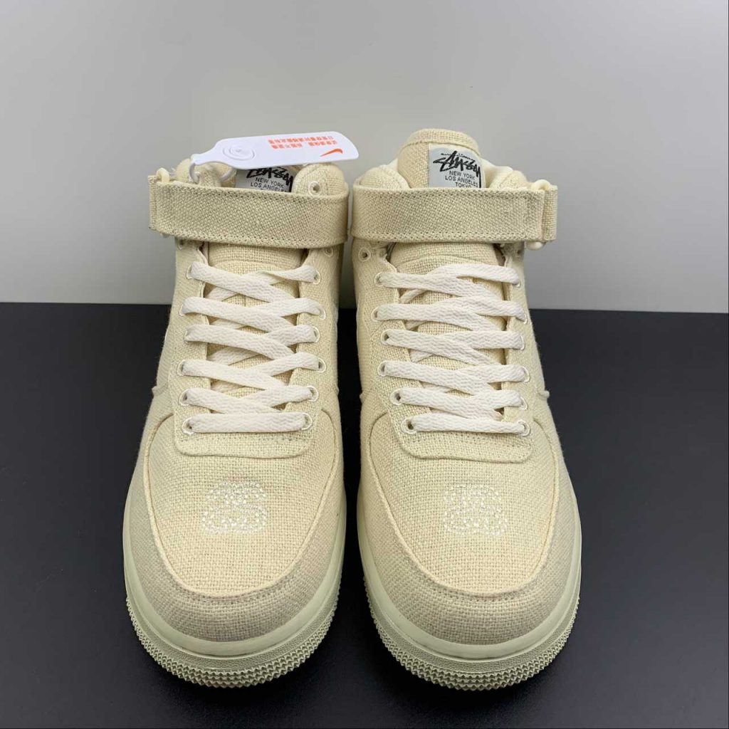 Stussy x Nike Air Force 1 Mid �??Fossil Stone�?? DJ7841-200 For Sale �?? The Sole Line