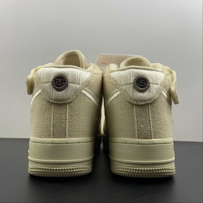stussy x nike air force 1 fossil stone