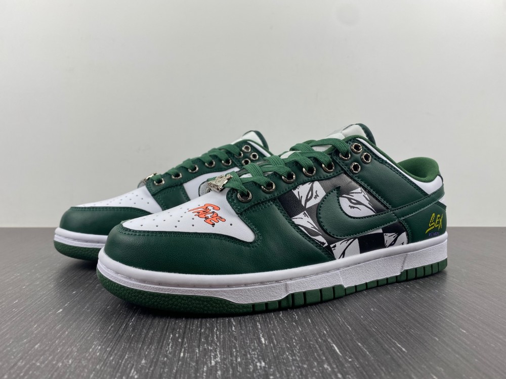Custom-Nike-Dunk-Low-Michigan-State-White-Varsity-Green-For-Sale-10