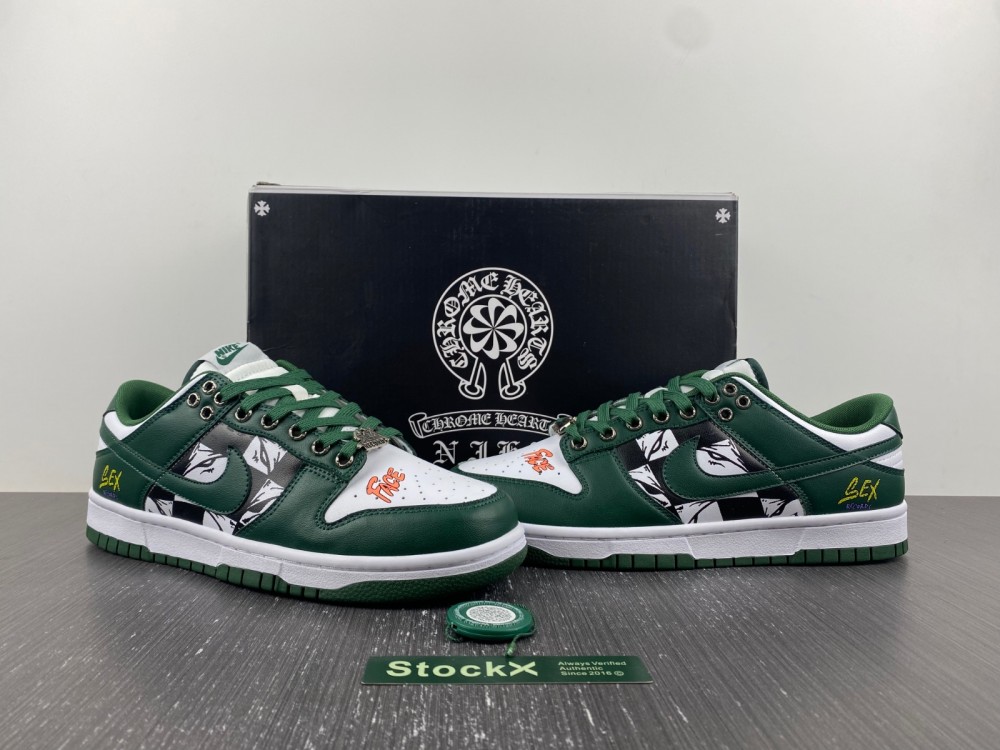 Custom-Nike-Dunk-Low-Michigan-State-White-Varsity-Green-For-Sale-2