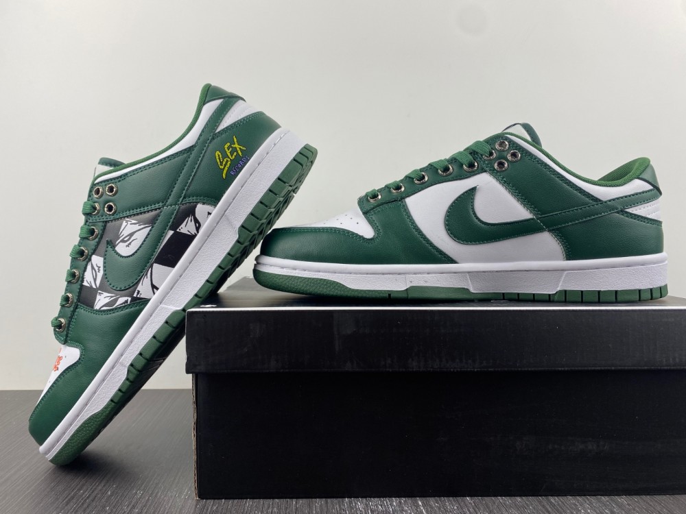 Custom-Nike-Dunk-Low-Michigan-State-White-Varsity-Green-For-Sale-3