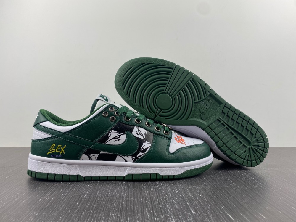 Custom-Nike-Dunk-Low-Michigan-State-White-Varsity-Green-For-Sale