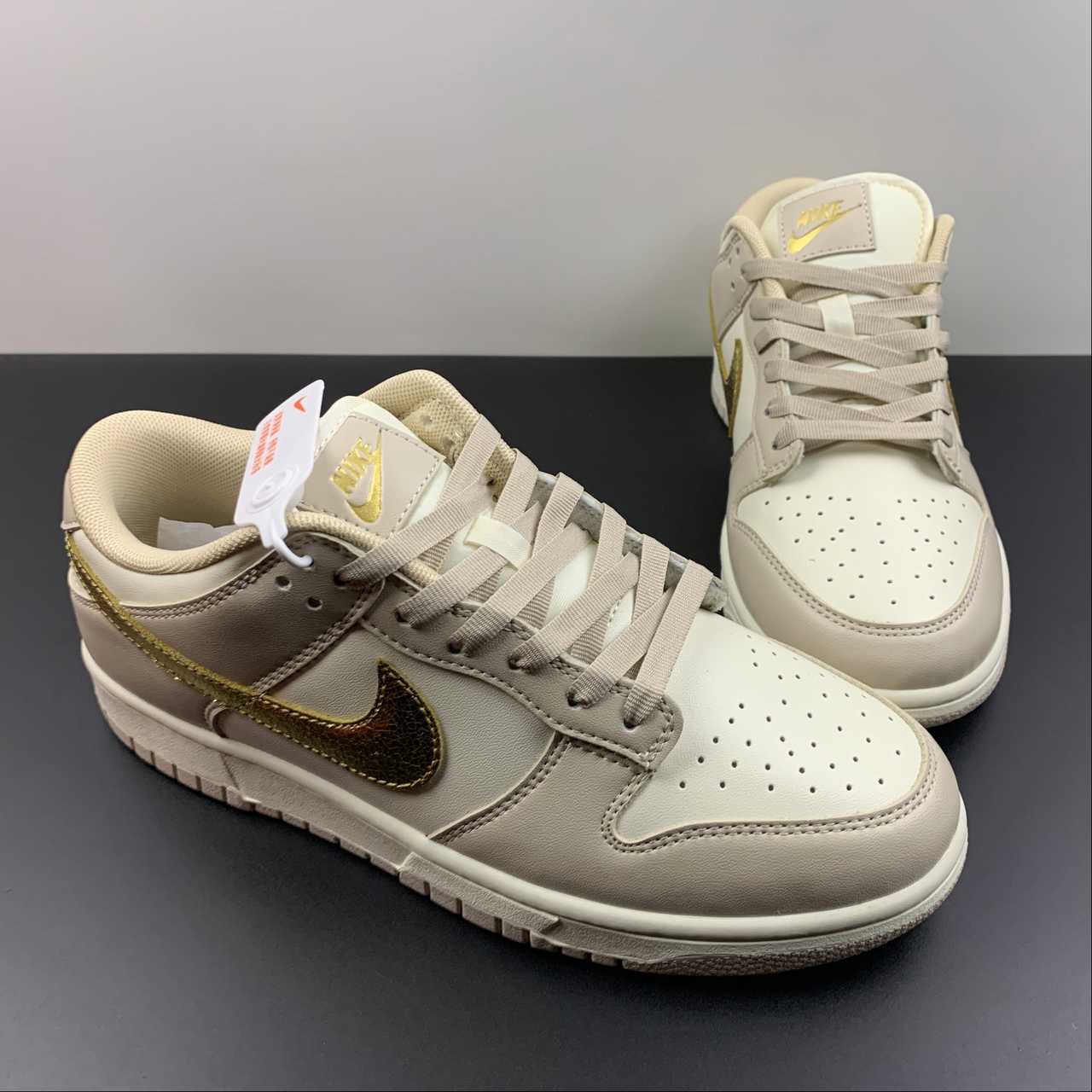 Nike-Dunk-Low-Gold-Swoosh-White-Tan-Gold-For-Sale-4
