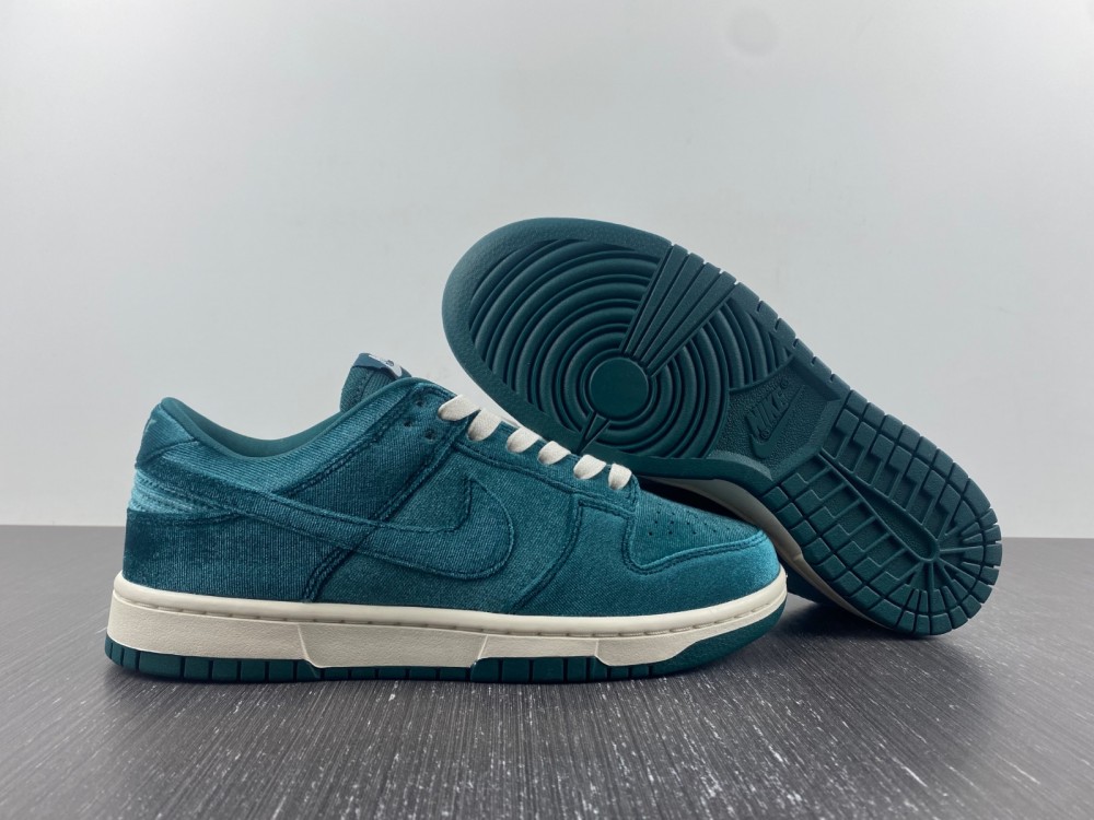 Nike-Dunk-Low-Green-Velvet-Dark-Teal-White-For-Sale