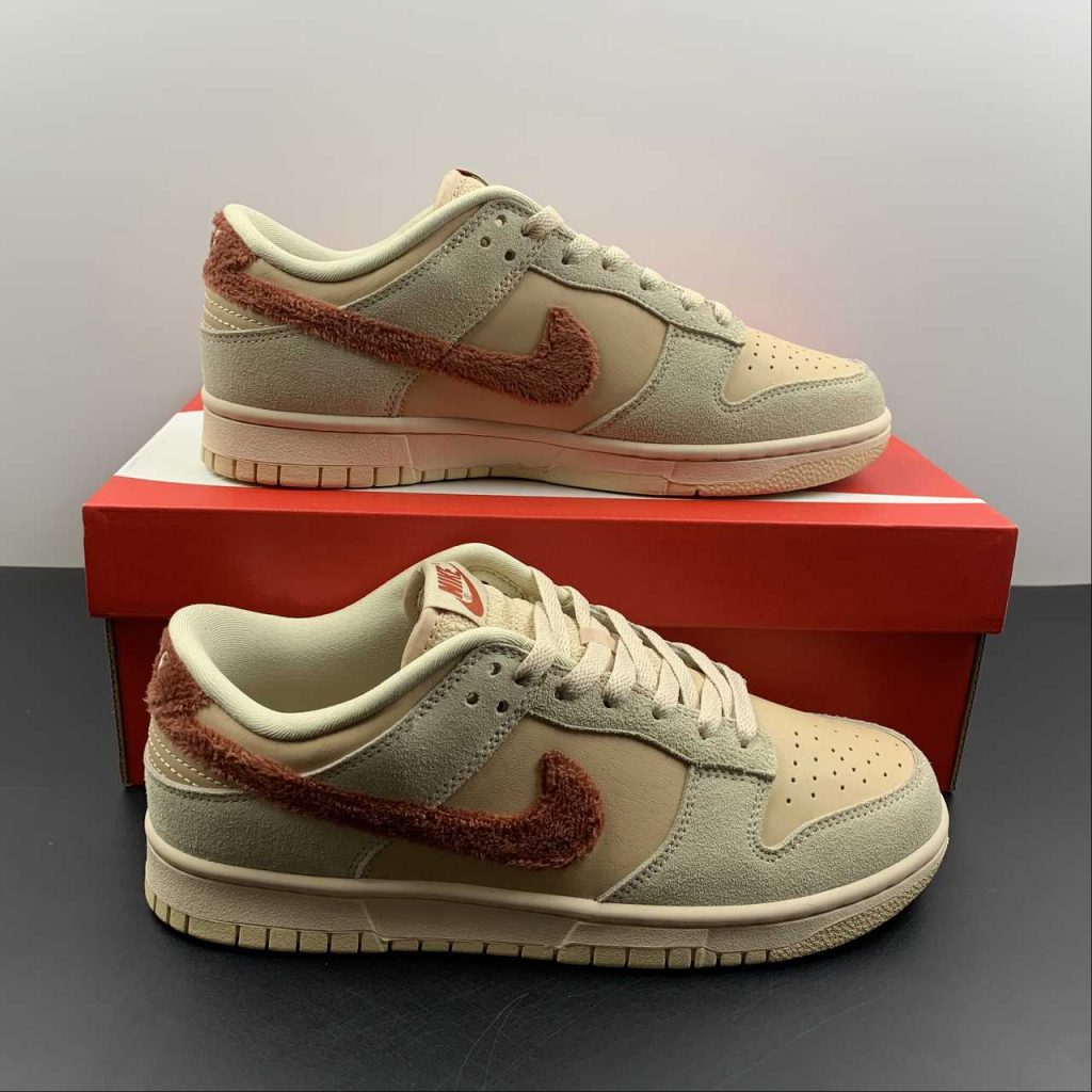 Nike Dunk Low “Terry Swoosh” Shimmer/Mars StoneSanddrift For Sale