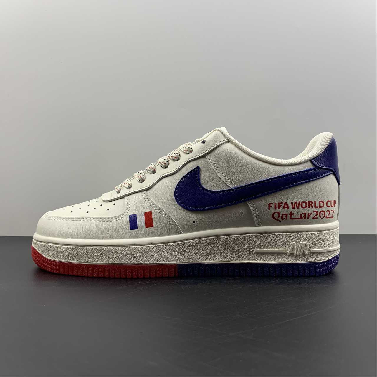 Custom-Nike-Air-Force-1-Low-World-Cup-2022-White-Blue-Red-For-Sale