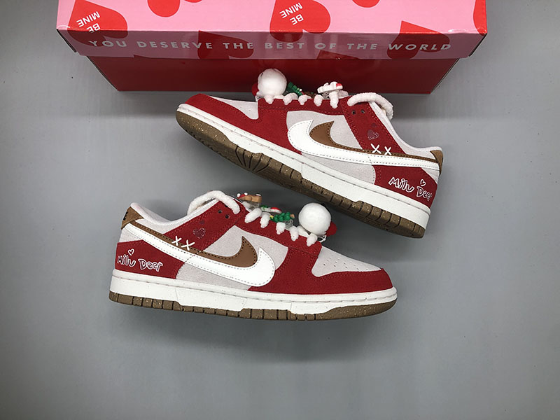 Custom-Nike-Dunk-Low-Christmas-Red-White-For-Sale-1