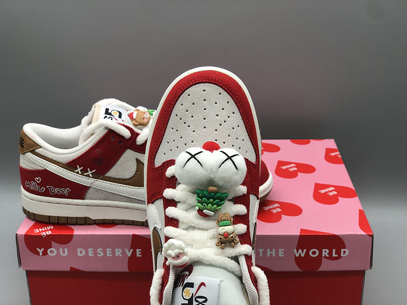 Custom-Nike-Dunk-Low-Christmas-Red-White-For-Sale-3