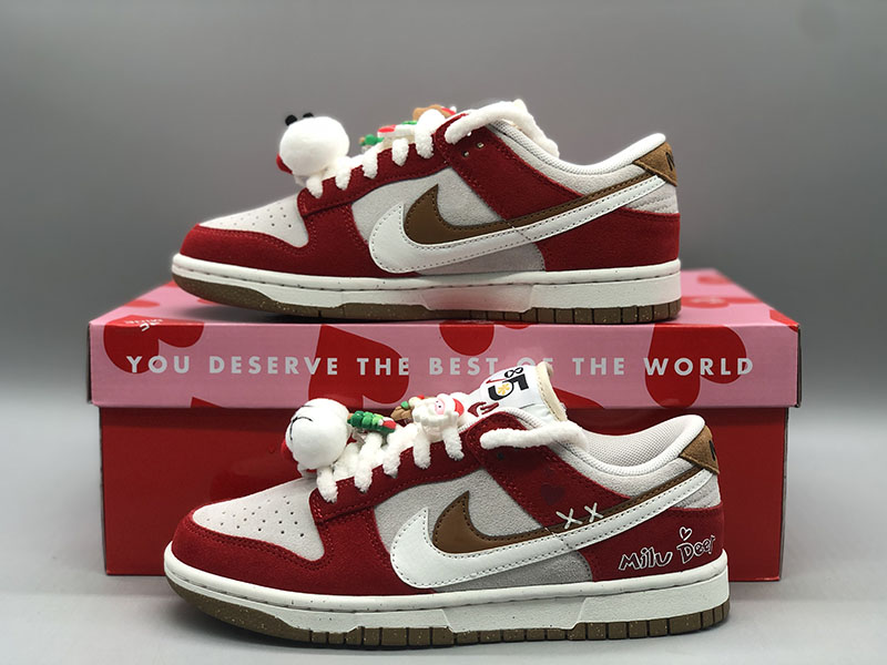 Custom-Nike-Dunk-Low-Christmas-Red-White-For-Sale-6