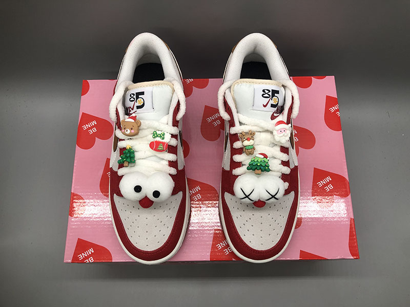 Custom-Nike-Dunk-Low-Christmas-Red-White-For-Sale-7