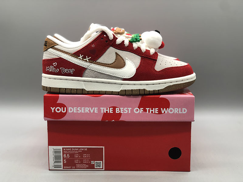 Custom-Nike-Dunk-Low-Christmas-Red-White-For-Sale-8