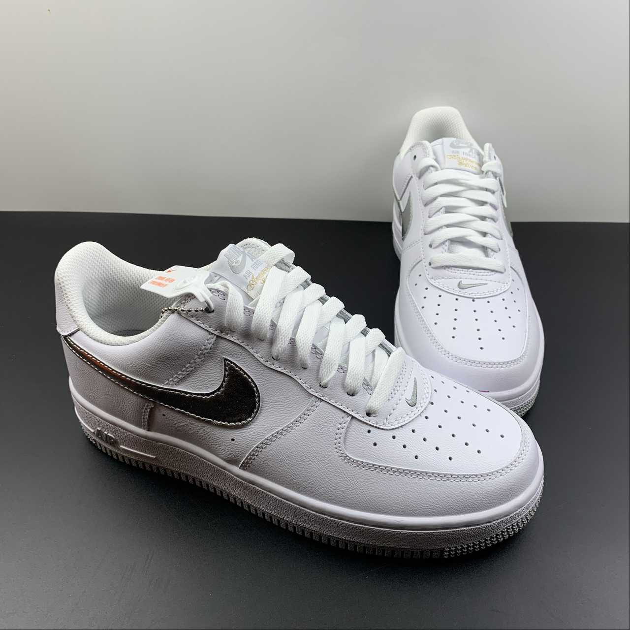 Nike-Air-Force-1-Low-Silver-Swoosh-White-Metallic-Silver-For-Sale-4