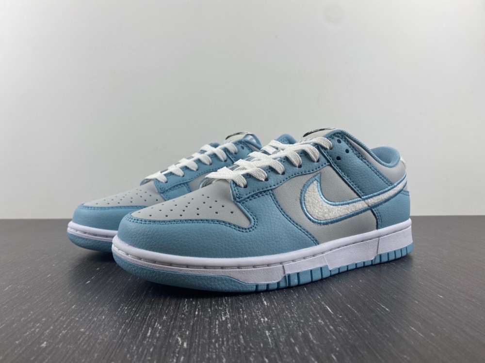 Nike-Dunk-Low-Retro-Fleece-Swoosh-Worn-Blue-For-Sale-3