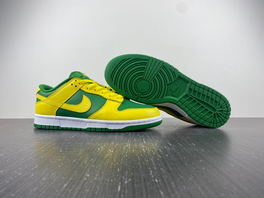 Nike-Dunk-Low-Reverse-Brazil-Apple-Green-Yellow-Strike-White-For-Sale