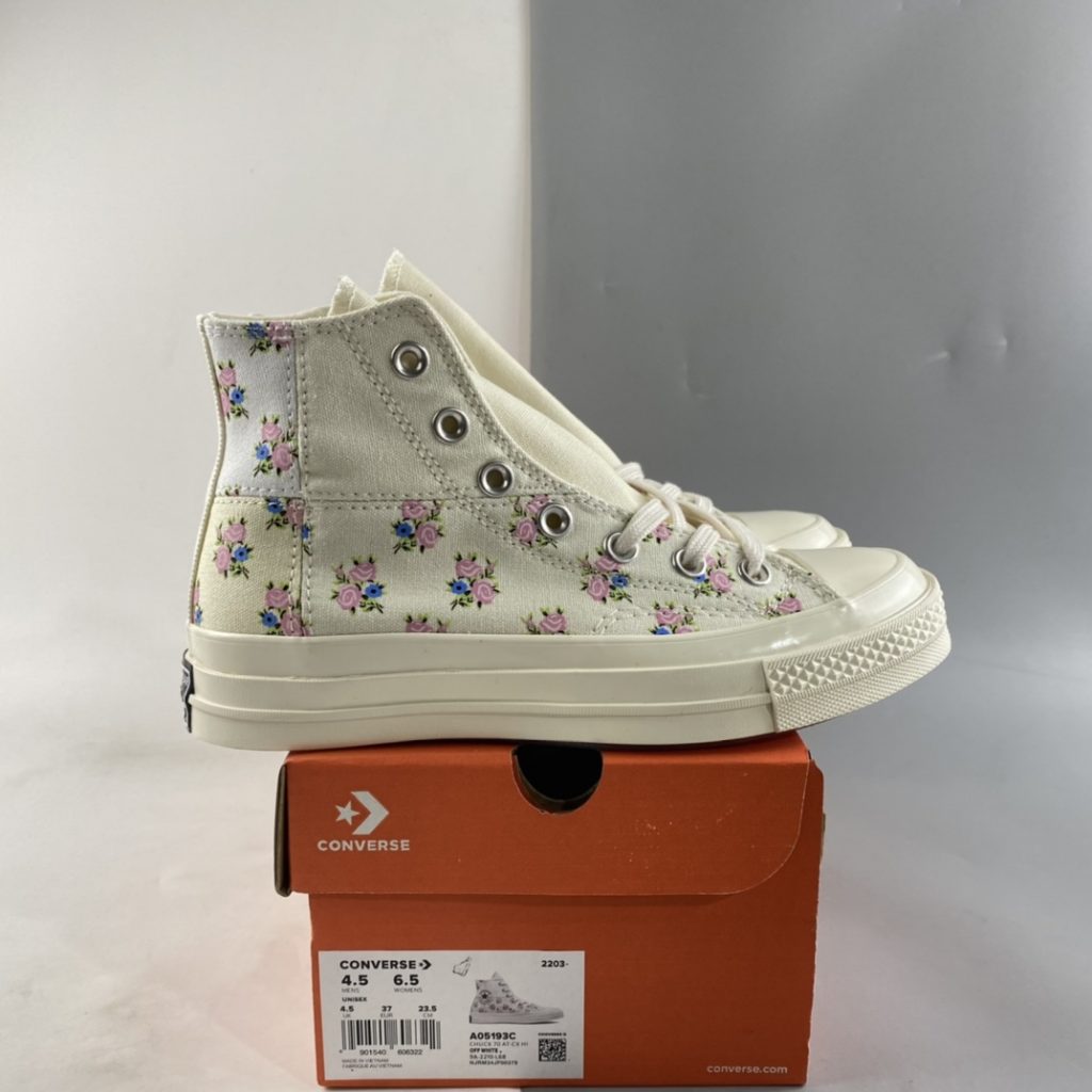 Converse Chuck 70 Patchwork Floral Egret/White/Soft Dune For Sale – The ...