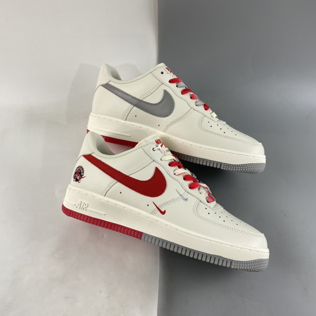 Custom-Nike-Air-Force-1-Low-Raptors-White-Red-For-Sale-1