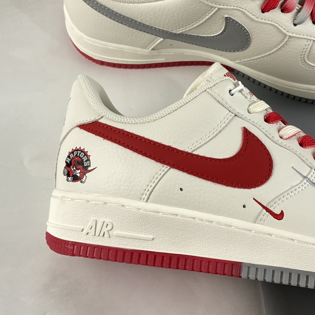 Custom-Nike-Air-Force-1-Low-Raptors-White-Red-For-Sale-2