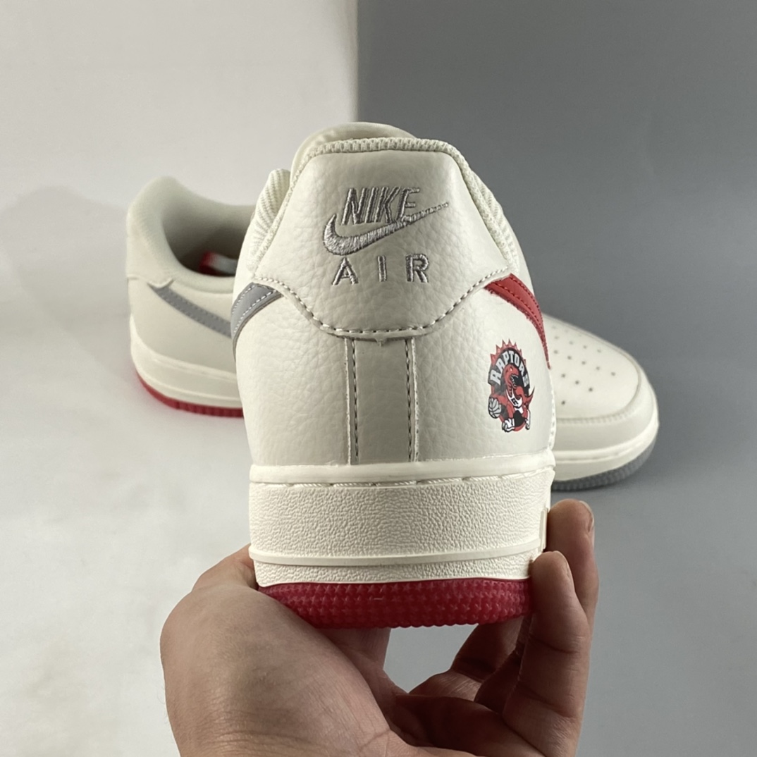 Custom-Nike-Air-Force-1-Low-Raptors-White-Red-For-Sale-4