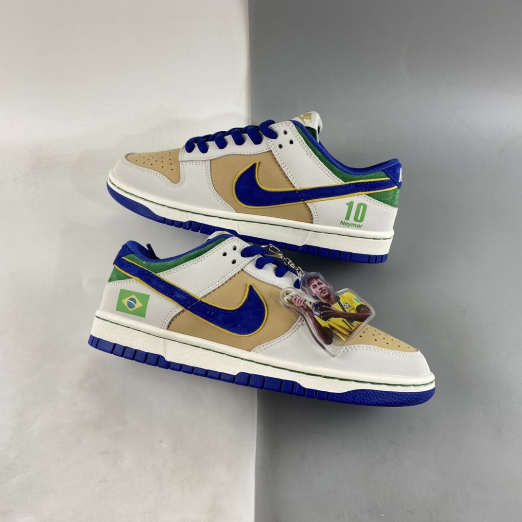Nike-Dunk-Low-Neymar-White-Brown-Blue-Green-For-Sale