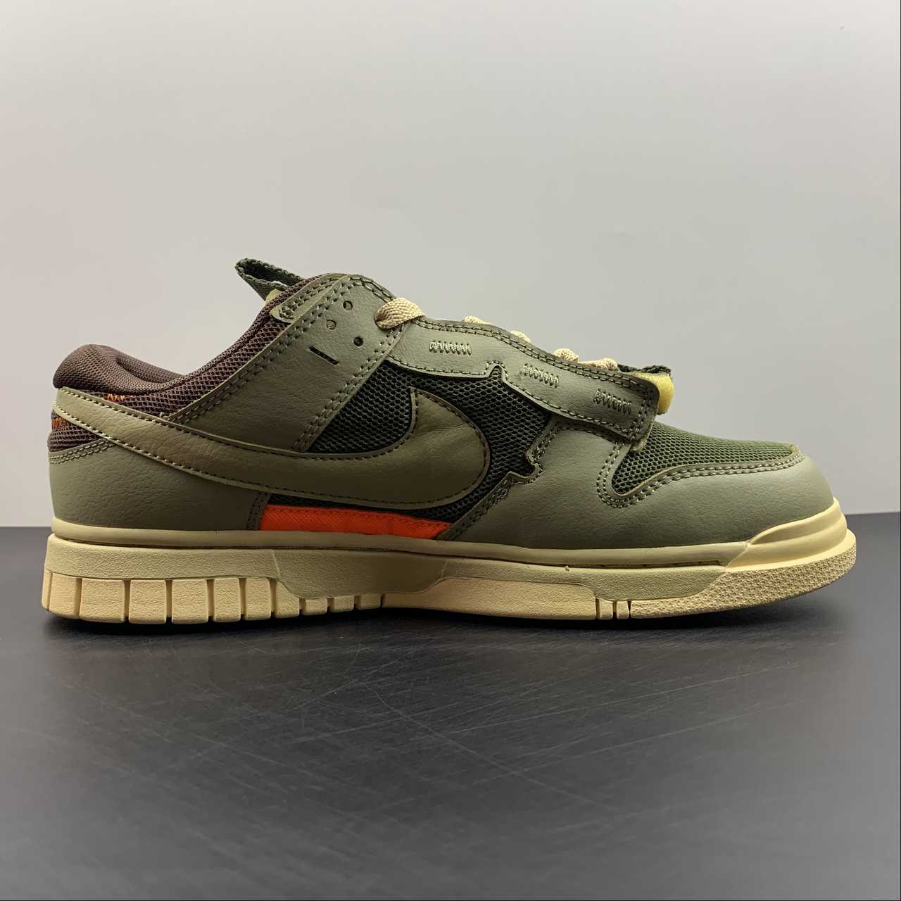 Nike-Dunk-Low-Remastered-Light-Olive-Orange-Brown-For-Sale-1