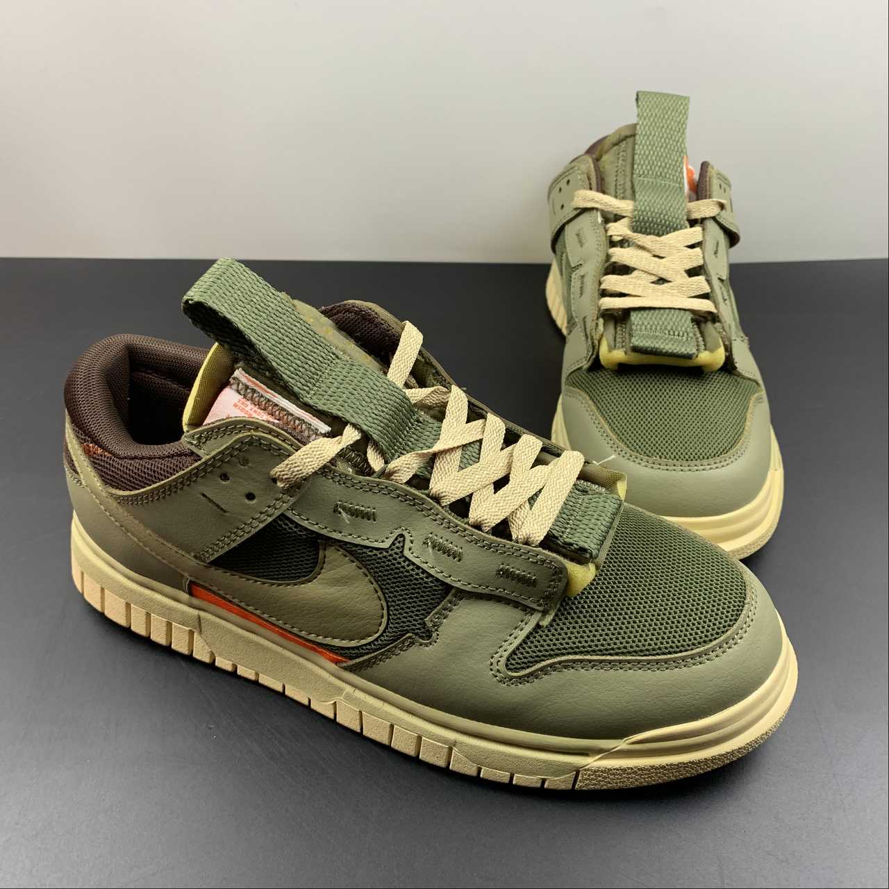 Nike-Dunk-Low-Remastered-Light-Olive-Orange-Brown-For-Sale-4