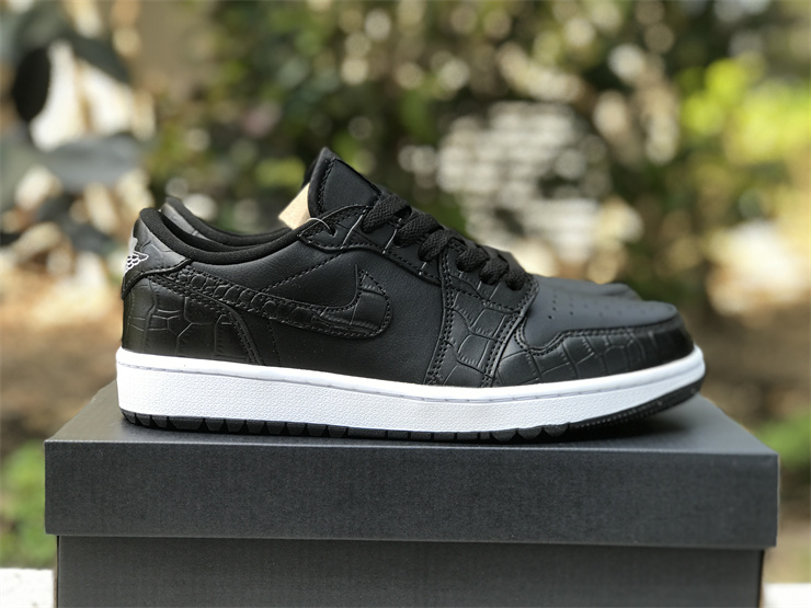 Air-Jordan-1-Low-Golf-Croc-Black-Iron-Grey-White-For-Sale-1
