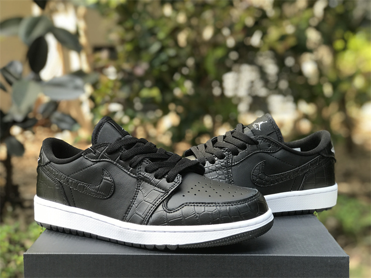 Air-Jordan-1-Low-Golf-Croc-Black-Iron-Grey-White-For-Sale-3